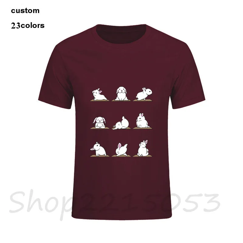 Мужская и женская футболка с принтом животных camiseta оранжевая Футболка зайчика