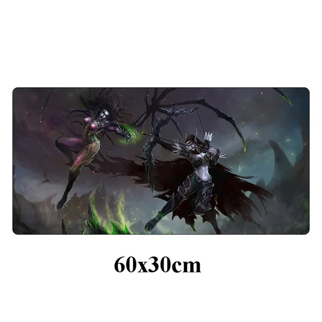Большой 60x30 см XXL Sylvanas Windrunner игровой коврик для мыши Gamer World of Warcraft Otaku прочный мягкий коврик для мыши моющийся компьютерный коврик - Цвет: Фиолетовый