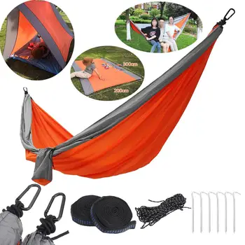 

2 Persons 3 In 1 Multi-function Hammock Hanging 300x200CM Sleeping Bed Swing Outdoor Camping Tent Sunshade Mat Picnic Mat Travel