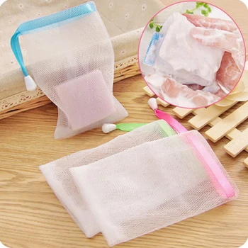 

10pcs Color Random Soap Blister Mesh Double-layer Soap Net Foaming Net Easy Bubble Mesh Bag