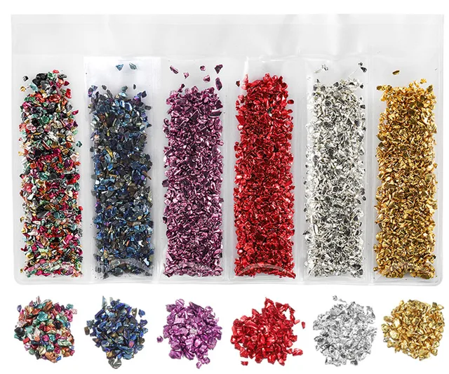 20/50g Glass Metal Crushed Stone Filler DIY Table Decoration Cake Fruit Coaster Filling Decorative Crystal For Epoxy Resin Mold Set 01