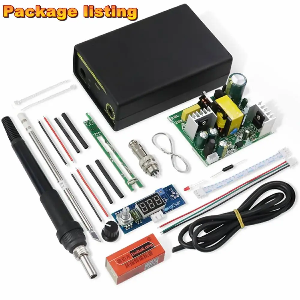 Electric Unit Digital Soldering Iron Station Temperature Controller Kits for HAKKO T12 Handle DIY kits LED vibration switch 6