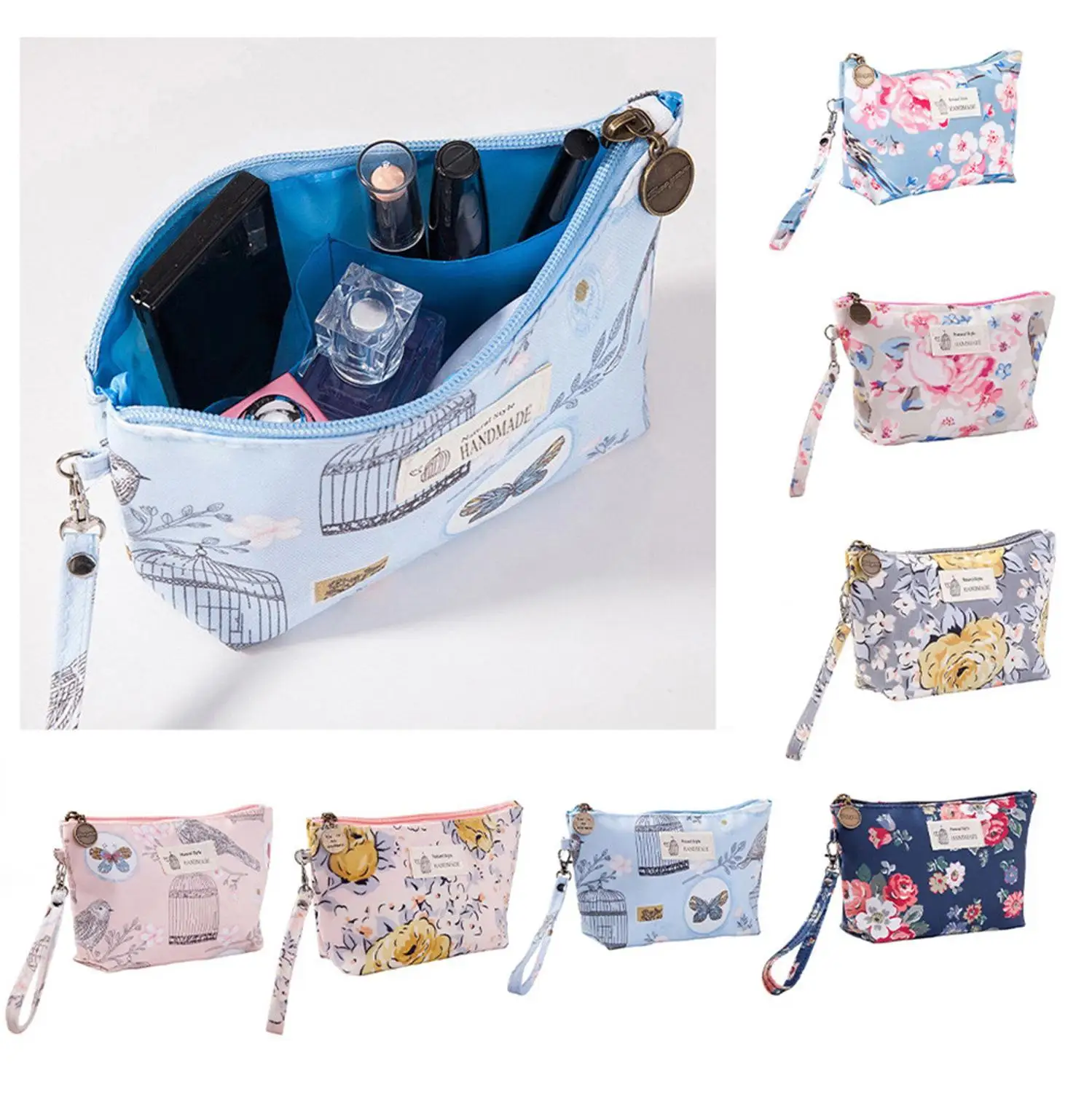  Women Cosmetic Bag Printing Cosmetic Storage Bag Printing Ladies Portable Clutch Waterproof Travel 