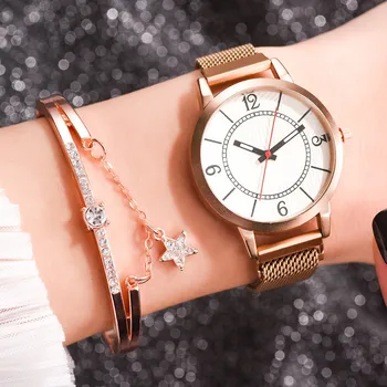 

New Bracelet Watch Women Watches 2020 Ladies Watch Set Rose Gold reloj mujer 2020 montre femme часы женские часы zegarki damskie