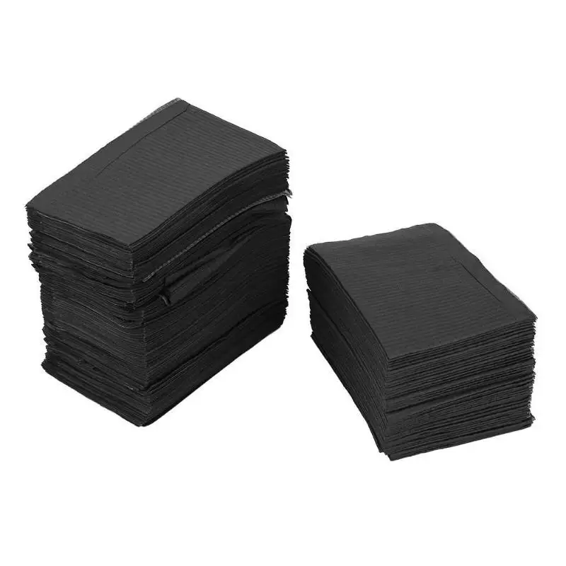 125Pcs Disposable Tattoo Clean Pad Waterproof Medical Paper Tablecloths Mat Double Layer Sheets Tattoo Accessories 45X32.5 - Цвет: Черный