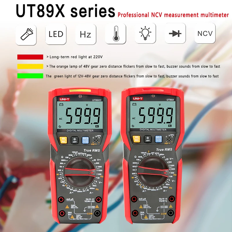Цифровой мультиметр UNI T UT89XD амперметр вольтметр емкость напряжение ток
