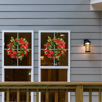 

Vivid Wreath Window Wedding Decorations Christmas Decor For Home Mall Door