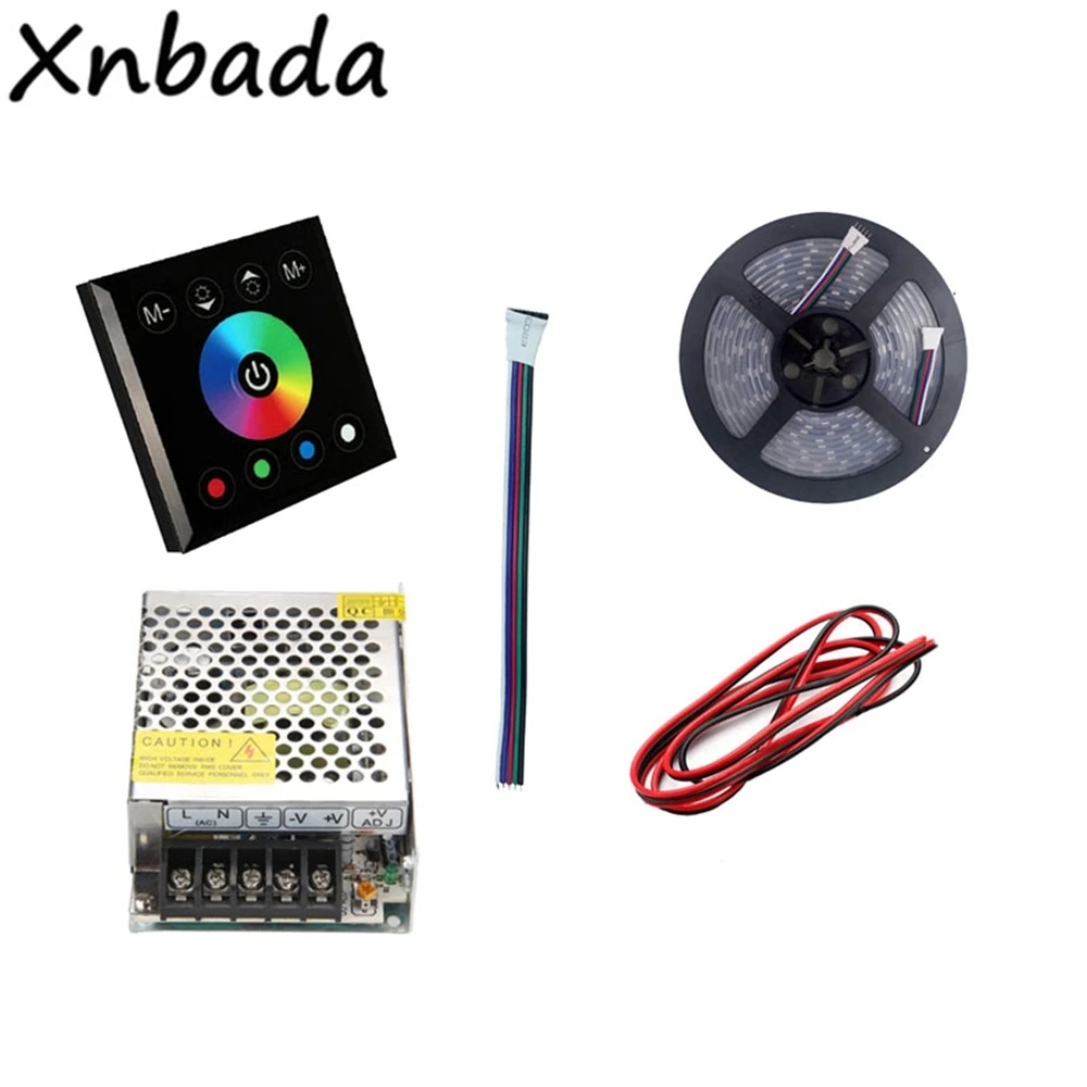 Светодиодная лента 5 ~ 30 м 5050SMD rgbw rgbww(4 в 1) + черный светодиодный контроллер с