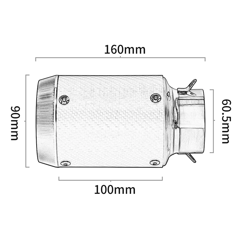 Slip On Motorcycle Exhaust Middle Link Pipe And 60mm Muffler Exhaust System Modified For Super Duke R 2014-2016 - Image 6