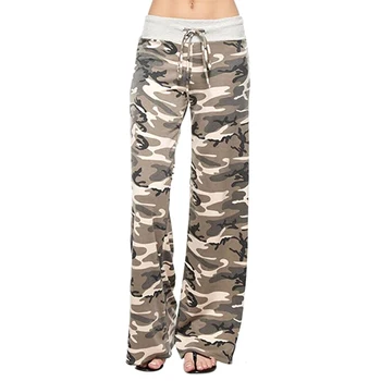 

Women Loose Wide Leg Trousers, Elastic Midi Waist Long Pants with Drawstring for Spring, Fall, S-XXXL