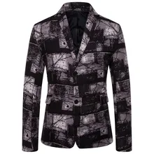 Мужской повседневный Винтажный Длинный в этническом стиле с рукавами и цветочным принтом, костюм, пальто для мужчин s Chalecos Para Hombre, мужские костюмы, официальные E1