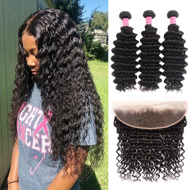 Ali Julie Hair 100% человеческие волосы 3 пряди с фронтальной застежкой бразильская