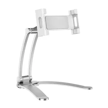 

Tablet PC Stand Kitchen Tablet PC Stand, Hanging Lazy Stand Silver Grey
