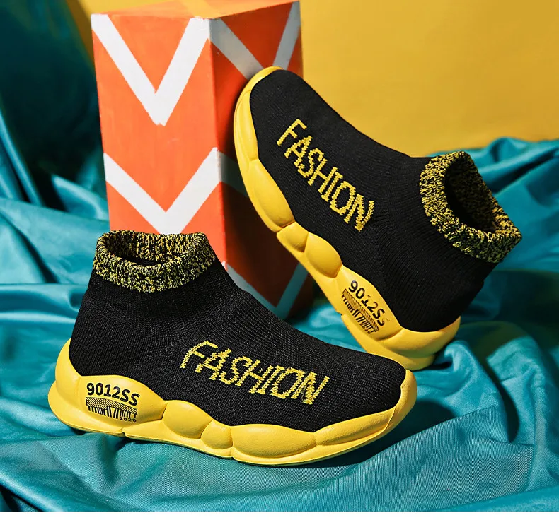 PINSEN 2020 Children Shoes Boys Sneakers Fashion Light Kids Sneakers Mesh Breathable Child Socks Shoes Boys Casual Shoes (11)