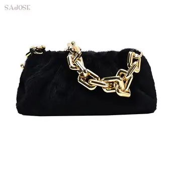 

Fake fur Casual Handbag Fresh Classic Famale Tote Fashion Bags Lady Sweet Handbags Girl Vintage Women Shoulder Bag For Women