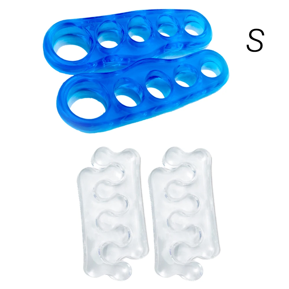 transparent S 1 Set Toe Separator and Stretchers Silicone Yoga Foot Bunion Corrector Spreade Foot and Hands Care Tool#452 - Цвет: transparent S