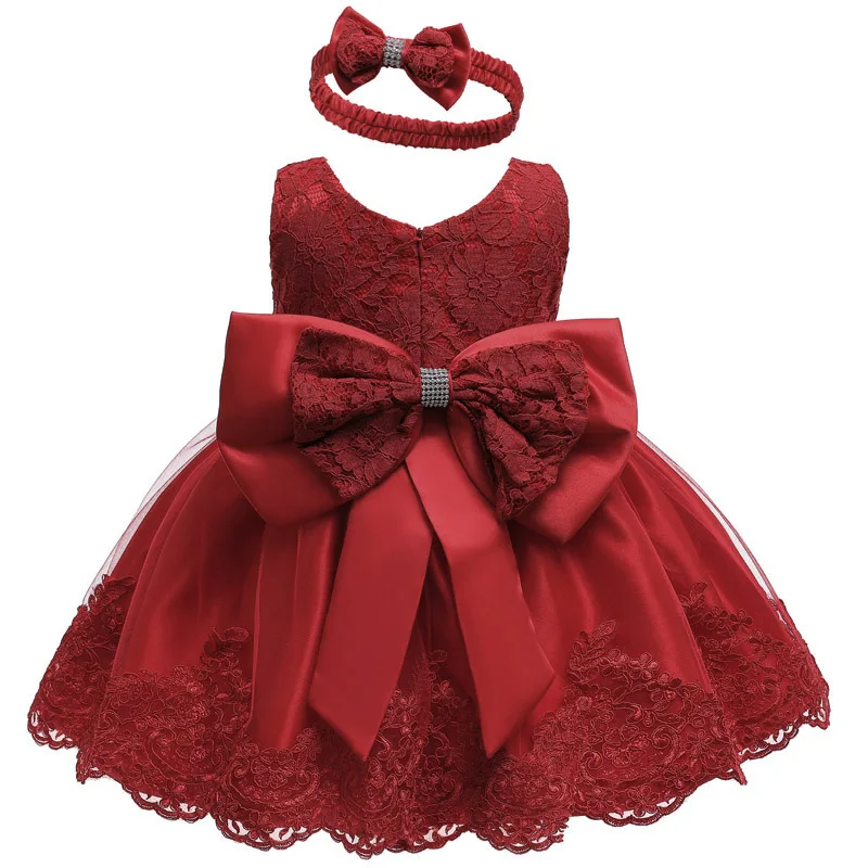 Vestido infantil летние Одежда для маленькой девочки для разного рода вечеринок: свадеб, Платья для девочек, одежда новорожденных Костюмы Платье для первого дня рождения