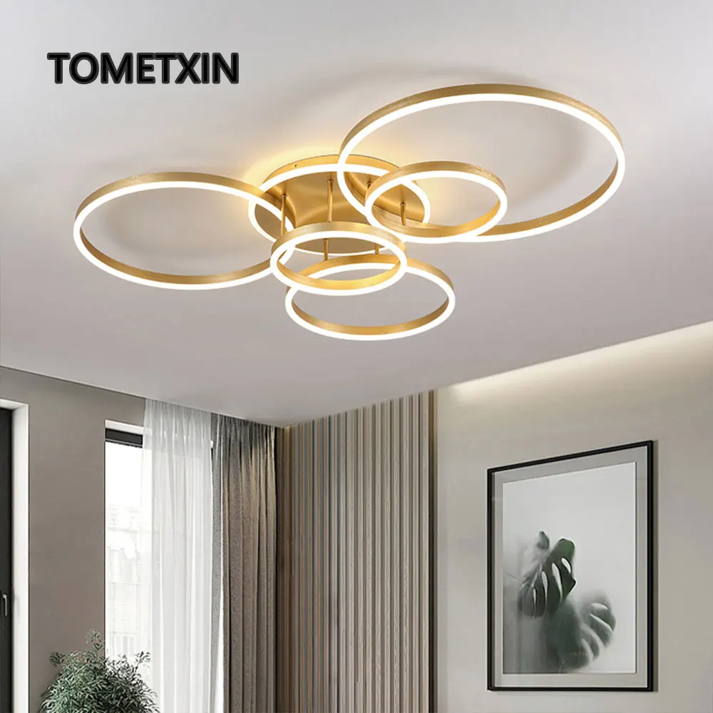 

led ceiling lights circle Aluminum Living room light 220 v lights for bedroom lamp living room decoration