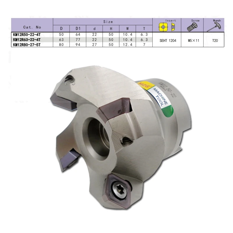 MZG KM12R50 22 4T KM12R63 KM12R80 27 5T кормления сплава Концевая фреза зажатый быстро торцевой