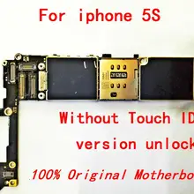 16 Гб For100% для iphone 5S материнская плата для Apple iphone 5S 16 Гб без сканера отпечатков пальцев и разблокирован материнскую плату+ инструмент
