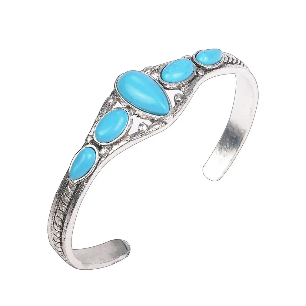 Богемский винтажный Открытый браслет ажурный браслет квадратный капелька Открытый браслет геометрический Открытый браслет