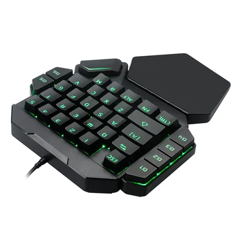 

K50 One-Handed Mechanical Wired Gaming Keyboard RGB Backlit Portable 35 Keys Left Hand Switch Mini Keypad for PC PS4 Xbox Gamer