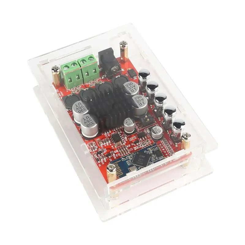 TDA7492P AUX 50Wx2 Bluetooth 4,0 приемник Цифровой усилитель доска акриловый чехол E65A