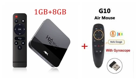 1GB 8GB G10S Voice 10 шт. Android 9,0 ТВ приставка H96 Mini H8 RK3228A 1G 8G 2G 16G 4K H.265 2,4G 5G двойной Wifi четырехъядерный Смарт медиаплеер Bluetooth 4,0 - Цвет: 1GB 8GB G10S Voice