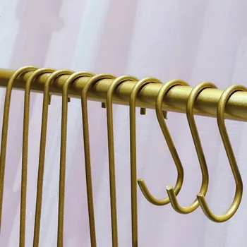 

10Pcs Metal S-Shaped Hooks Kitchen Storage Holders Clasp Sundries Organizer Cast Iron Hanging Hooks Clothes Bag Hanger pf90917