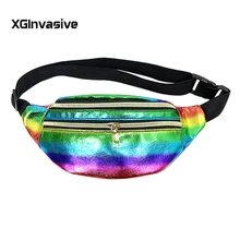 Поясные сумки для женщин, девушек, блестящая поясная сумка, Женская поясная сумка, черная поясная сумка, лазерная нагрудная сумка для телефона