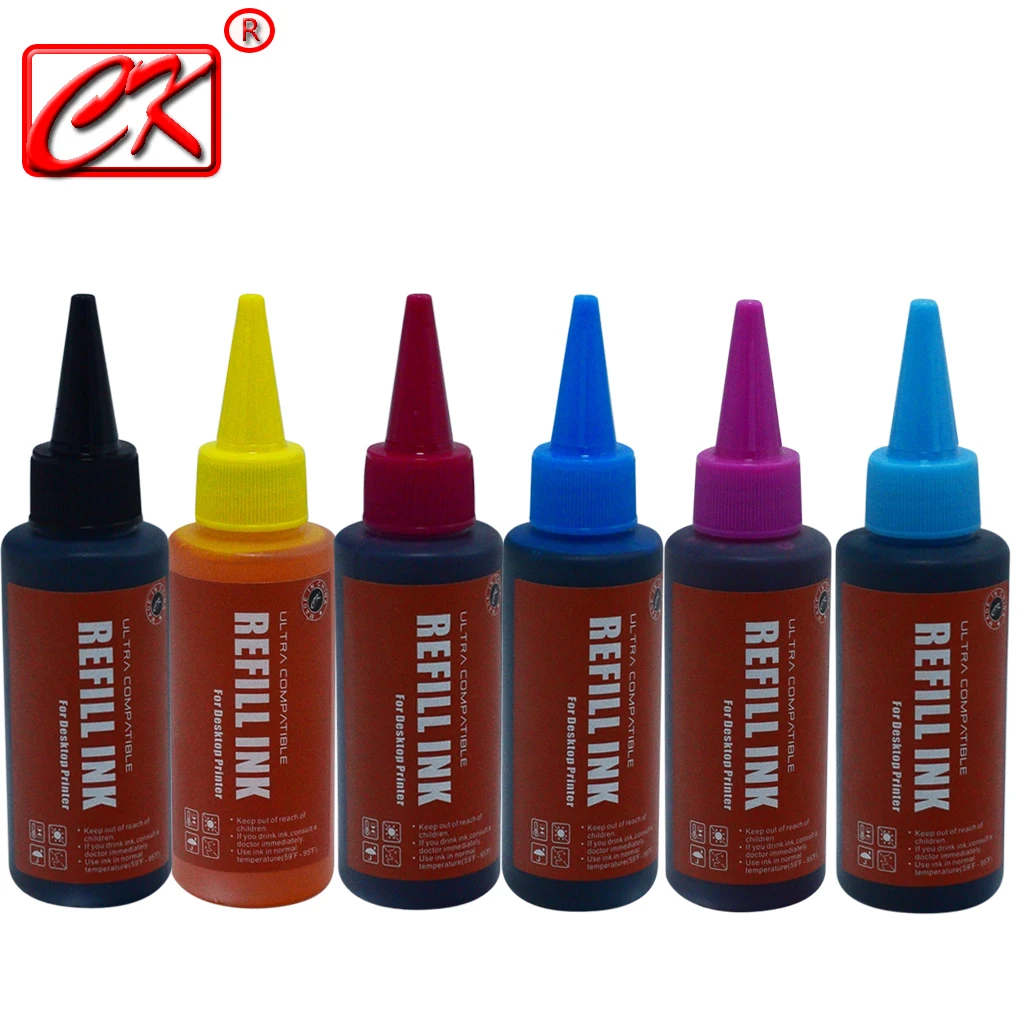 CK 6 цветов запасные чернила для Epson L800 L801 L805 L810 L850 L1800 L111 P50 T50 T6731 T6736 T6741 T6742 T6743 T6744 T6745
