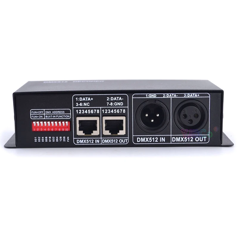 DMX512 декодер диммер постоянного тока 5 в 12 В 24 В RGBW 4CH DMX 512 Декодер контроллер светодиодной ленты DMX к ШИМ RGBW светильник 4 канала* 4A 16A