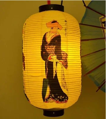 Японский ukiyo КРАСОТА живопись Украшенные бумажные фонари использовать в японском ресторане, бумажные фонари, украшенные в кабарете