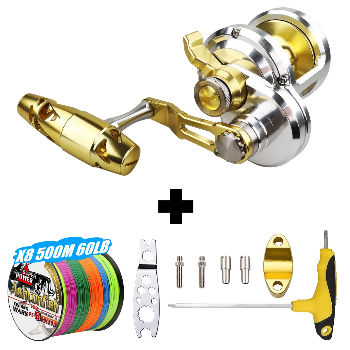 

Jigging Reels (Left/Right-Hand) Trolling Reels Aluminum CNC Machined Saltwater Fishing Reels 10BB NMB Japan imported bearings