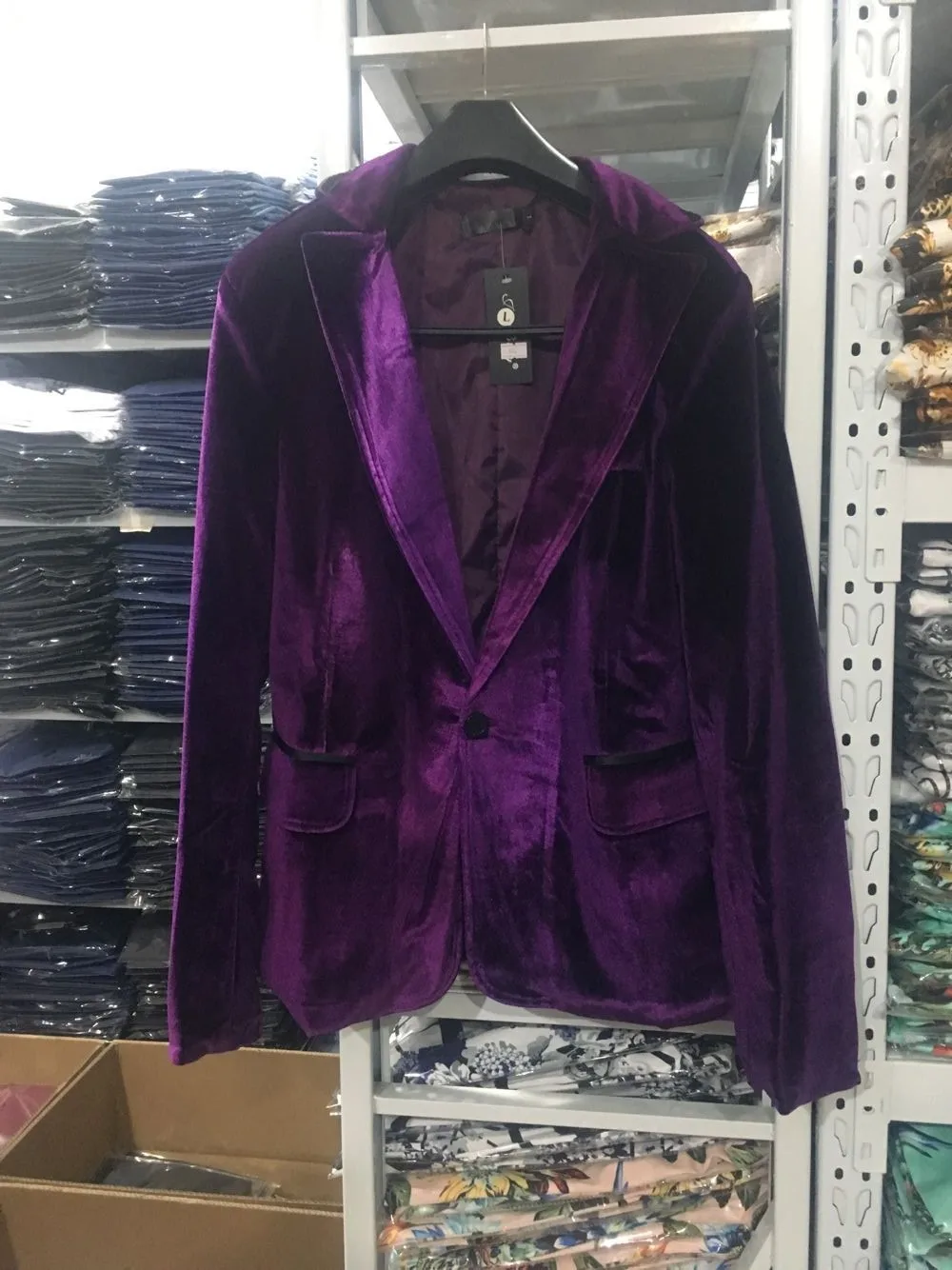 Shiny Purple One Button Velvet Blazer Jacket Men 2022 Spring New Slim Fit Club Party Wedding Dress Blazers Male Blazer Masculino 2