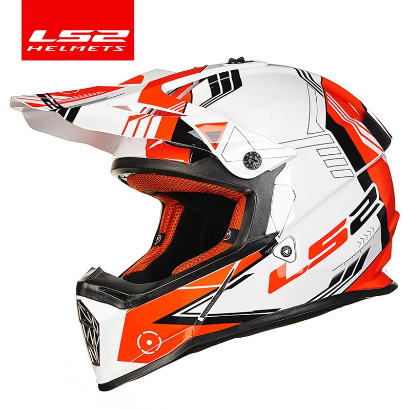 LS2 MX437 шлем Внедорожный гоночный шлем casco capacetes atv dirt bike шлем без козырька - Цвет: 4