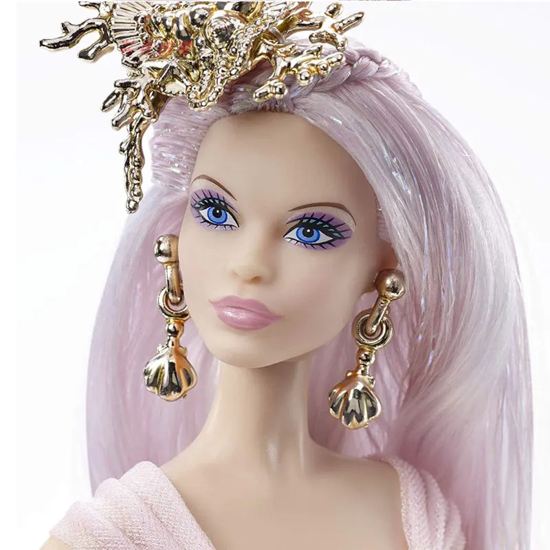 Настоящая кукла Барби 60 Aniversary Muse Русалка Золотая этикетка Коллекционное издание Игрушки для девочек для детей новые продукты для взрослых FXD51