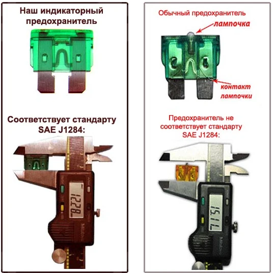 Предохранители с диодной индикацией AVS FC-271L BOX(мини, набор 120 шт