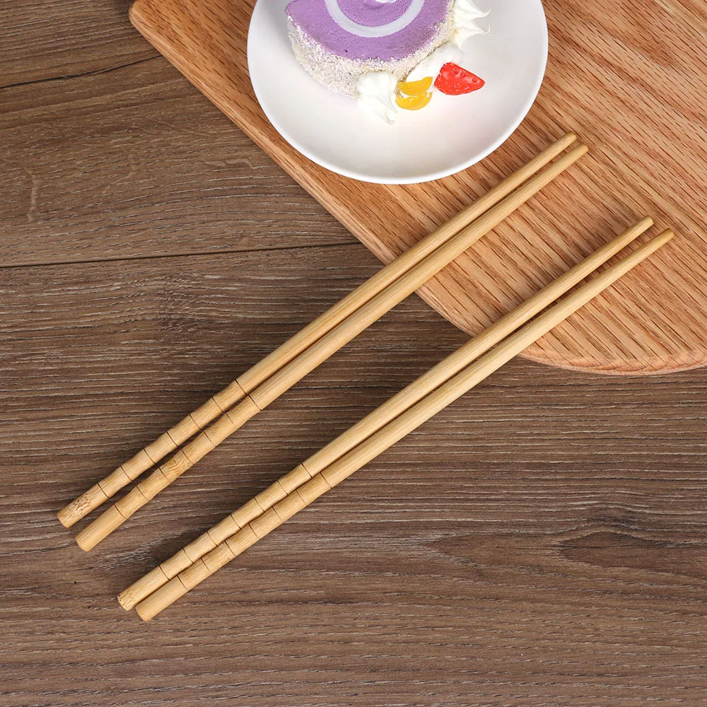 3 пары карбонизации многоразовые деревянные CHOPSTICKS натуральный бамбук ручной работы деревянные столовые приборы посуда столовые приборы кухонные принадлежности