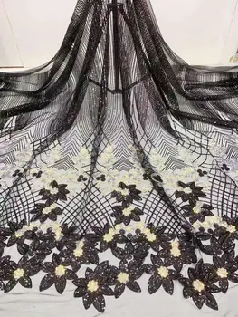 

Sequins French Tulle Lace Fabric 2020 High Quality African Lace Fabric Latest Lace Material For Evening Party