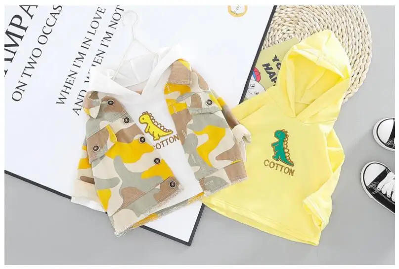 Toddler Boys Girls Clothes Suits Spring Children Baby Clothing Set Coat Hooded T Shirt Pants Sets Infant Kids Costume Suit