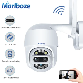

1080P PTZ Dual-Lens Wifi Camera Outdoor Auto Tracking Cloud home Security IP Camera 2MP Zoom Speed Dome CCTV Camera surveillance