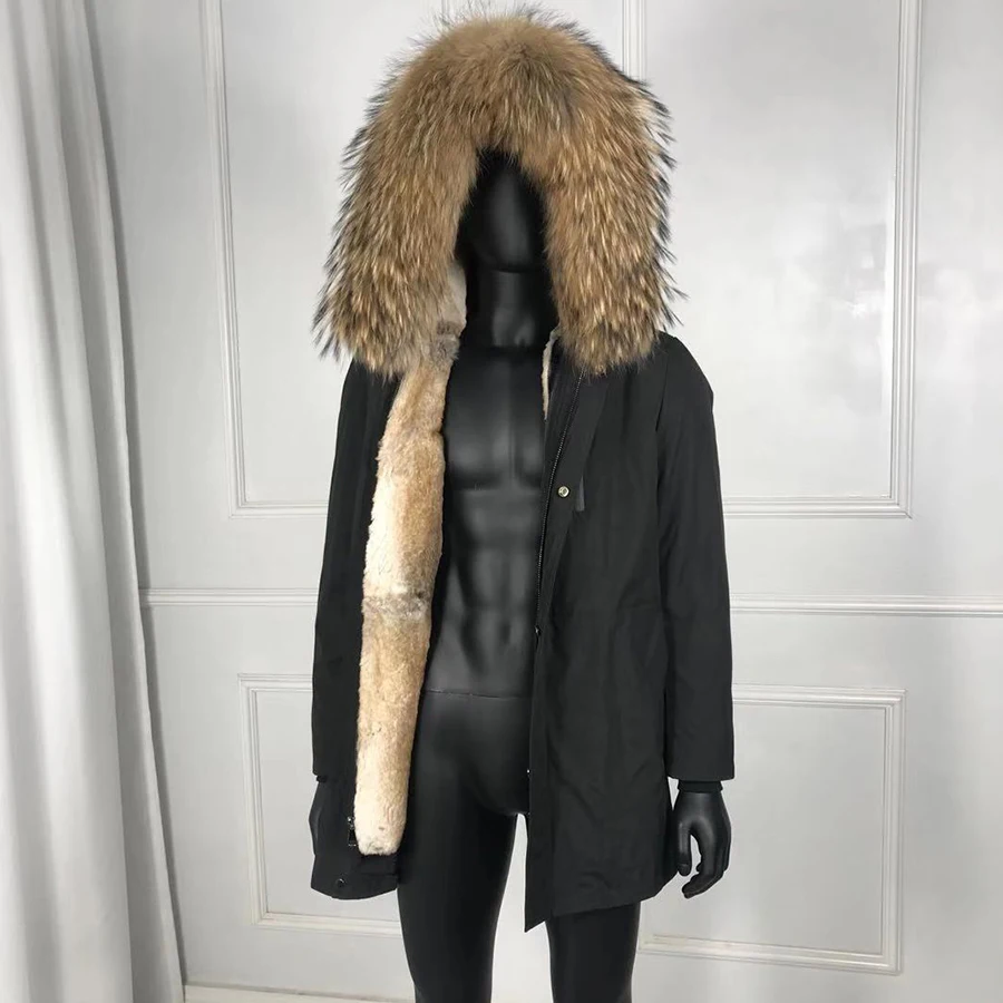 

men real fur parka