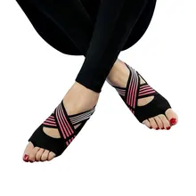 Модные женские нескользящие Фитнес-топ для занятия танцами Пилатес, носки, Профессиональная домашняя обувь для йоги, эластичные носки с мягкой подошвой