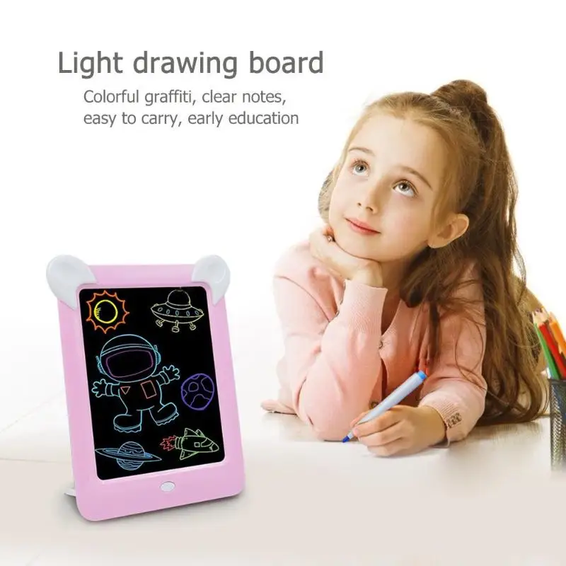 LED Electronic Fluorescent Writing Message Board Superb Craftsmanship Children Early Smooth Appearance Education Toy