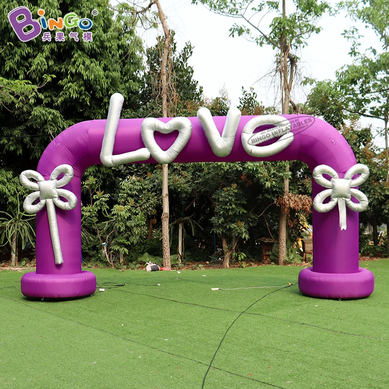 

Valentine's Day Decoration 6x3 Meters Inflatable Purple Arch For Wedding/Event - BG-A1196