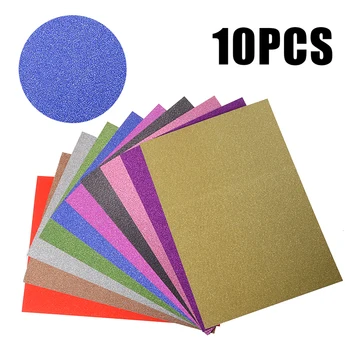 

10 Sheets/set A4 Glitter Card Paper Mixed-color Paper 250gsm Various Arts Crafts Paper Cardboard Craft Paper Party Decoration