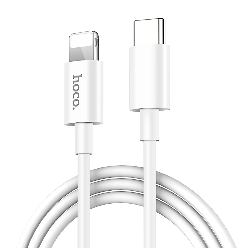 HOCO 18 Вт PD usb type C кабель для iPhone X Xr XS Max type C зарядный кабель для iPhone 7 8 6 Plus iPad кабель для передачи данных - Цвет: white