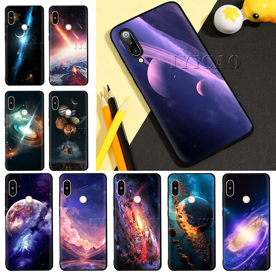 IYICAO Purple Space Star Soft Silicone Case for Redmi Note 5 4X S2 6 7 Plus 4A 5A 6A | Мобильные телефоны и аксессуары