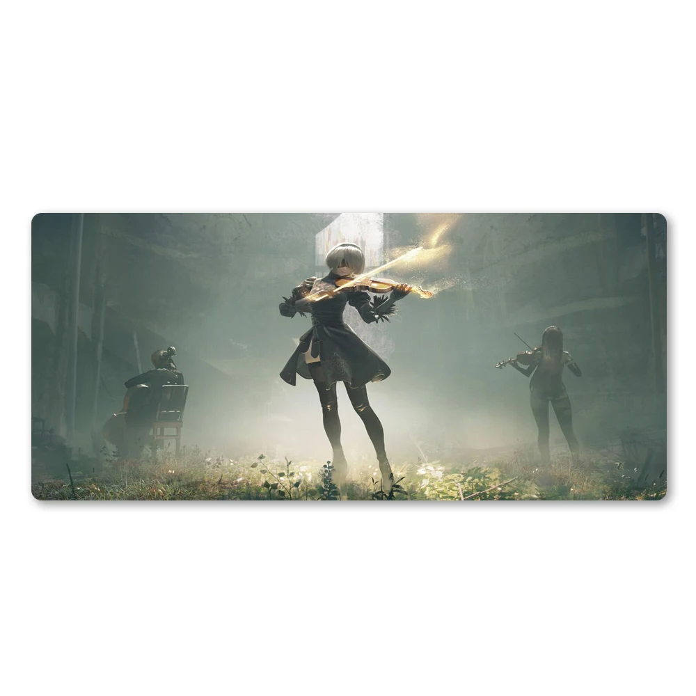 Хит, игровой коврик для мыши Nier, резиновый, профессиональный, ПК, игровой компьютер, XL, коврик для мыши, моющийся, большой Настольный коврик для геймера, лучшие рождественские подарки